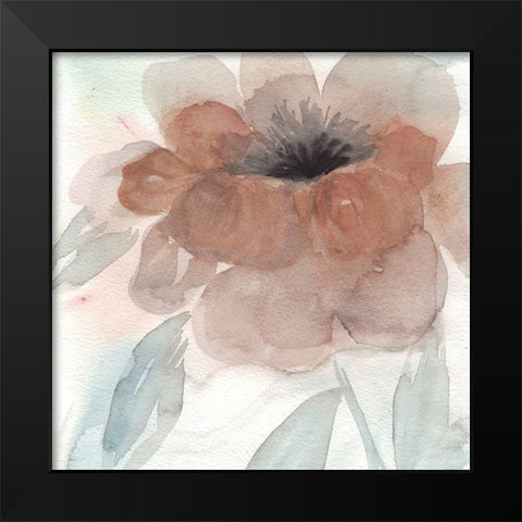 Rustic Peony I Black Modern Wood Framed Art Print by Dyer, Beverly