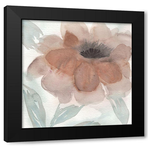 Rustic Peony II Black Modern Wood Framed Art Print by Dyer, Beverly