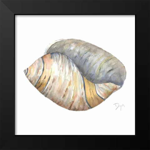 Sea Shell Neutral 1 Black Modern Wood Framed Art Print by Dyer, Beverly