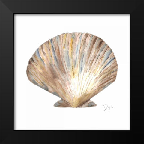 Sea Shell Neutral 2 Black Modern Wood Framed Art Print by Dyer, Beverly