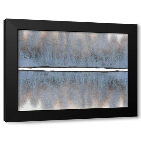 Watercolor Abstract 2 Black Modern Wood Framed Art Print with Double Matting by Gosavi, Bhakti
