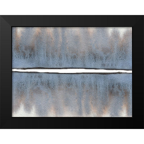 Watercolor Abstract 2 Black Modern Wood Framed Art Print by Gosavi, Bhakti