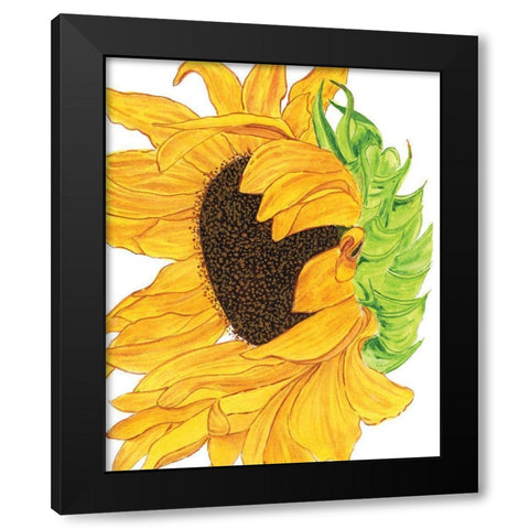 Sunflower 5 Black Modern Wood Framed Art Print with Double Matting by Gosavi, Bhakti