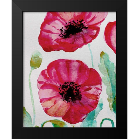 Pixie Pop 1 Black Modern Wood Framed Art Print by Boho Hue Studio