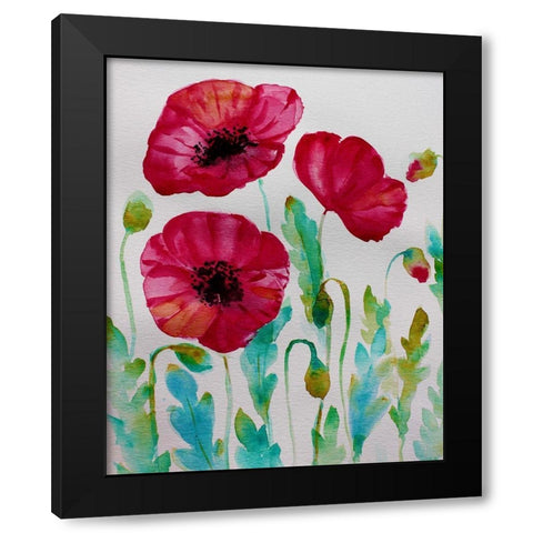 Pixie Pop 2 Black Modern Wood Framed Art Print by Boho Hue Studio