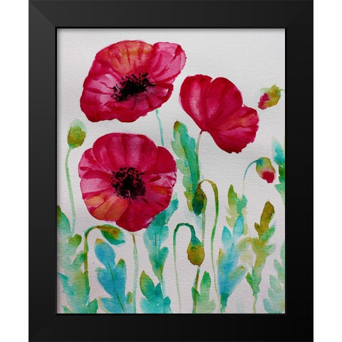 Pixie Pop 2 Black Modern Wood Framed Art Print by Boho Hue Studio