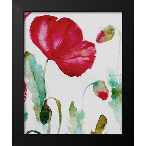 Pixie Pop 3 Black Modern Wood Framed Art Print by Boho Hue Studio