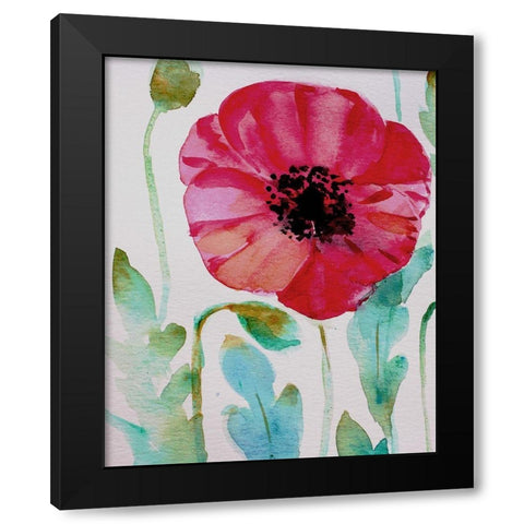 Pixie Pop 4 Black Modern Wood Framed Art Print by Boho Hue Studio