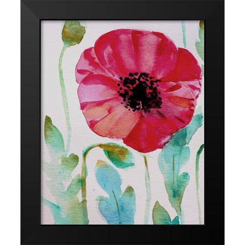 Pixie Pop 4 Black Modern Wood Framed Art Print by Boho Hue Studio