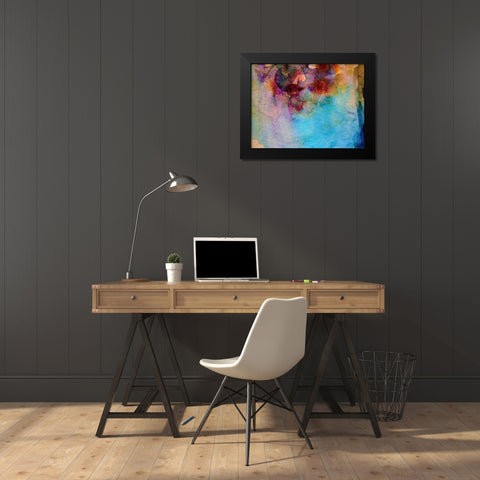 Macrocosm Black Modern Wood Framed Art Print by Boho Hue Studio
