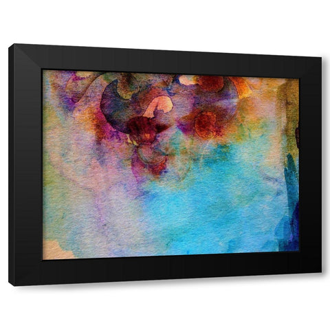 Macrocosm Black Modern Wood Framed Art Print by Boho Hue Studio