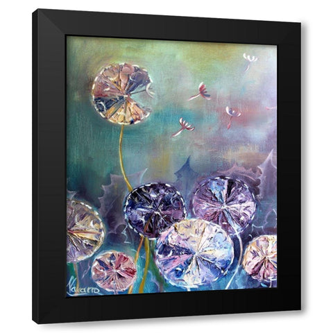 Spiral Puffs Black Modern Wood Framed Art Print with Double Matting by Boho Hue Studio