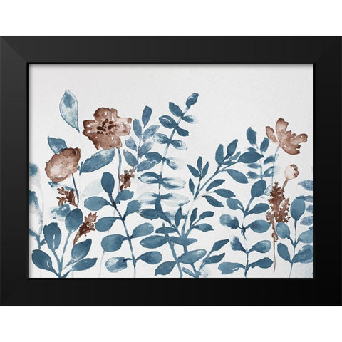 Spring Shrub Life 1 Black Modern Wood Framed Art Print by Boho Hue Studio