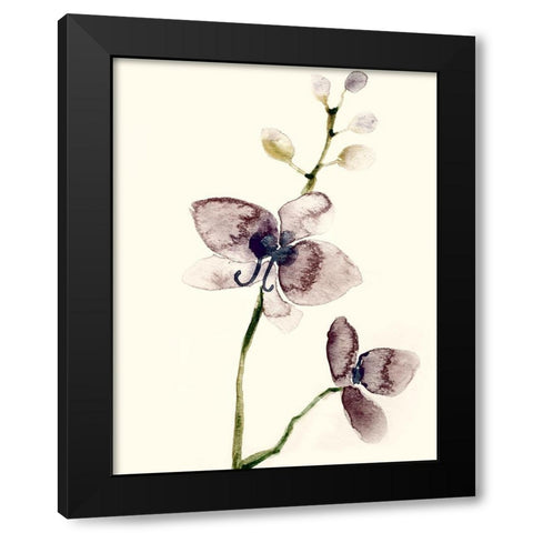 Dark Orchid 1 Black Modern Wood Framed Art Print by Boho Hue Studio