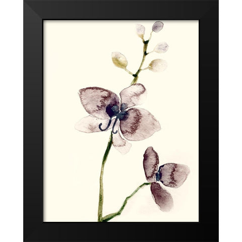 Dark Orchid 1 Black Modern Wood Framed Art Print by Boho Hue Studio