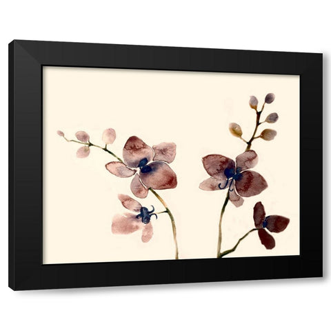 Dark Orchid 2 Black Modern Wood Framed Art Print by Boho Hue Studio