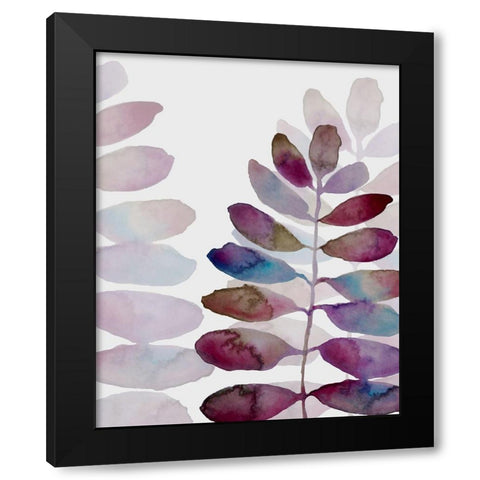 Purple Petiole 2 Black Modern Wood Framed Art Print by Boho Hue Studio