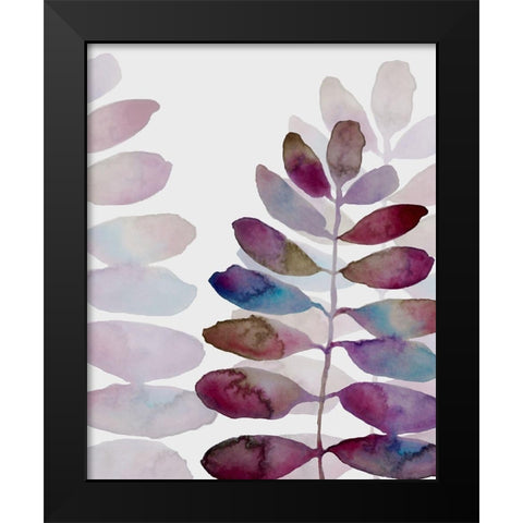 Purple Petiole 2 Black Modern Wood Framed Art Print by Boho Hue Studio