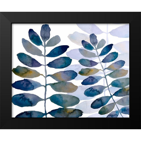 Primeval Fronds 2 Black Modern Wood Framed Art Print by Boho Hue Studio