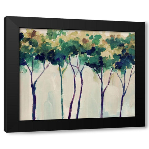 Creamy Trees Black Modern Wood Framed Art Print with Double Matting by Boho Hue Studio