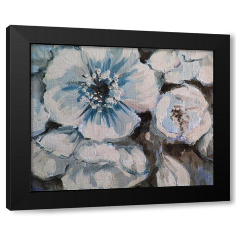 Blossom Bunch 2 Black Modern Wood Framed Art Print with Double Matting by Boho Hue Studio