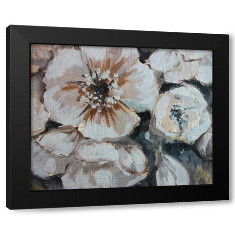 Blossom Bunch 1 Black Modern Wood Framed Art Print by Boho Hue Studio