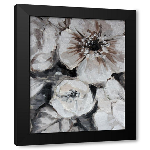 Blossom Bunch 5 Black Modern Wood Framed Art Print by Boho Hue Studio