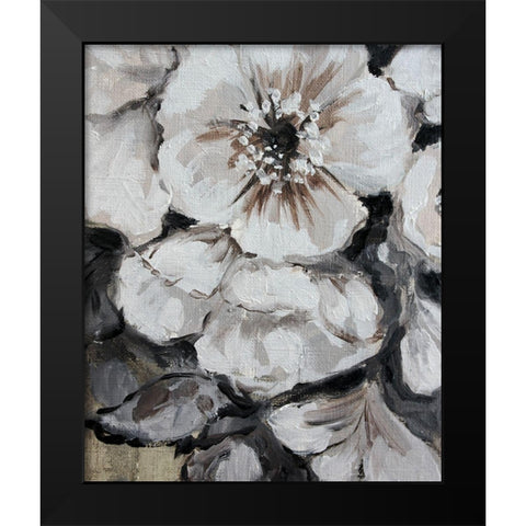 Blossom Bunch 6 Black Modern Wood Framed Art Print by Boho Hue Studio
