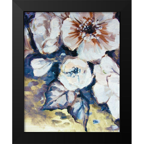 Blossom Bunch 4 Black Modern Wood Framed Art Print by Boho Hue Studio