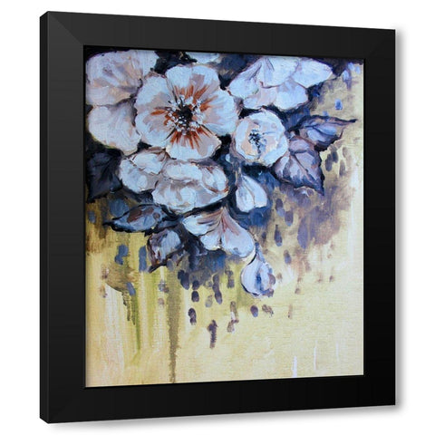 Blossom Bunch 8 Black Modern Wood Framed Art Print with Double Matting by Boho Hue Studio