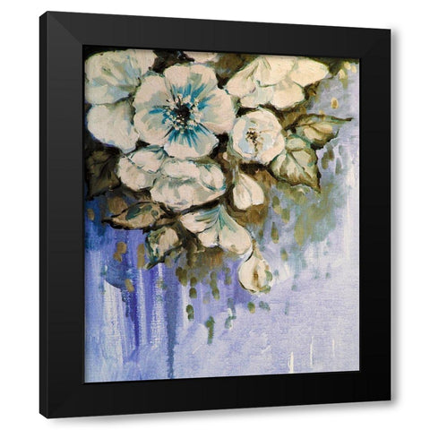 Blossom Bunch 9 Black Modern Wood Framed Art Print by Boho Hue Studio