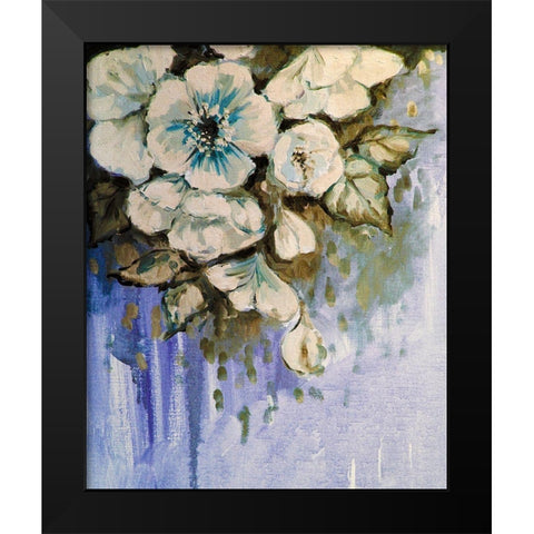 Blossom Bunch 9 Black Modern Wood Framed Art Print by Boho Hue Studio