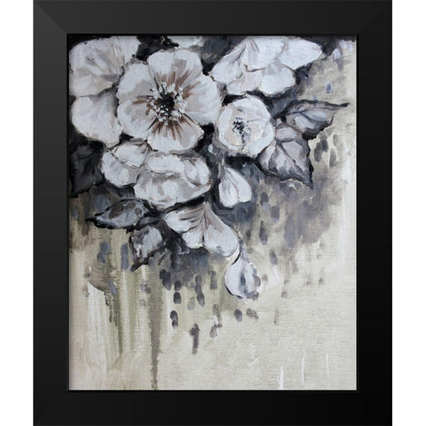 Blossom Bunch 7 Black Modern Wood Framed Art Print by Boho Hue Studio