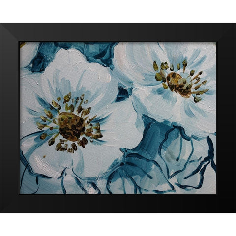 Blossom Bunch 11 Black Modern Wood Framed Art Print by Boho Hue Studio