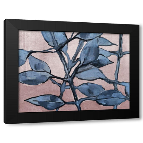 Spring Branches Black Modern Wood Framed Art Print by Boho Hue Studio