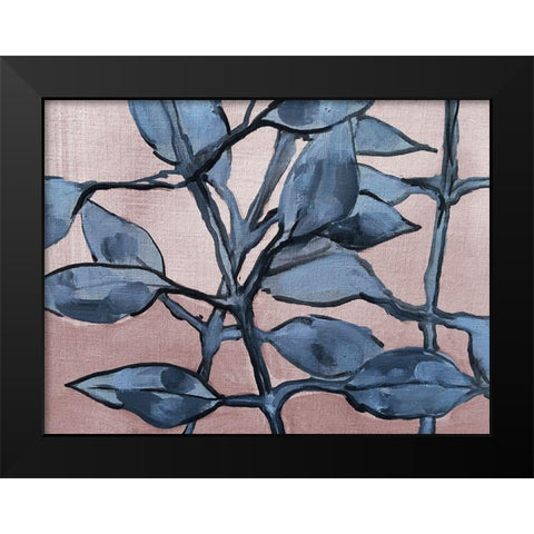 Spring Branches Black Modern Wood Framed Art Print by Boho Hue Studio