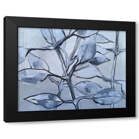 Grey Branches Black Modern Wood Framed Art Print by Boho Hue Studio