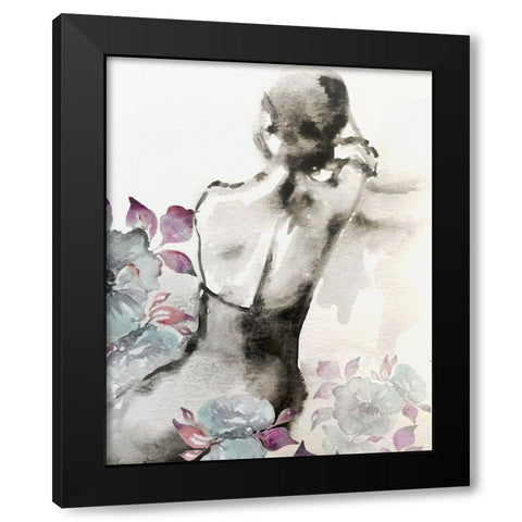 Lovliness Black Modern Wood Framed Art Print with Double Matting by Boho Hue Studio