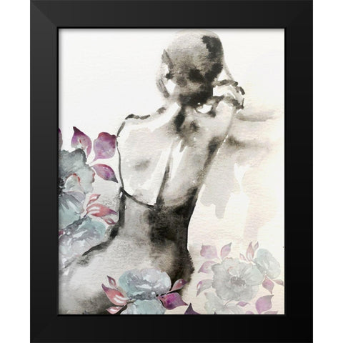 Lovliness Black Modern Wood Framed Art Print by Boho Hue Studio