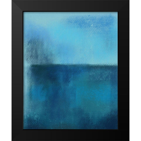 Abstract Ocean 1 Black Modern Wood Framed Art Print by Boho Hue Studio