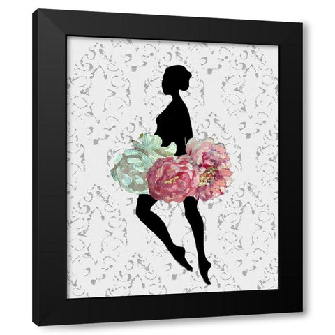 Balllerina One Black Modern Wood Framed Art Print by Boho Hue Studio