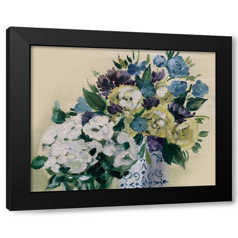 Bouquet1 Black Modern Wood Framed Art Print with Double Matting by Boho Hue Studio