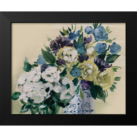 Bouquet1 Black Modern Wood Framed Art Print by Boho Hue Studio