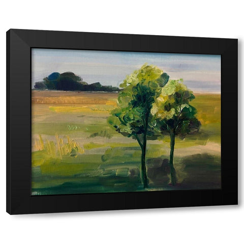Landscape Of Trees Black Modern Wood Framed Art Print with Double Matting by Boho Hue Studio