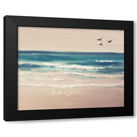 Sea 2 Black Modern Wood Framed Art Print by Boho Hue Studio