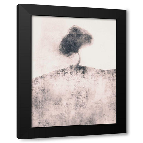 Distant Tree 2 Black Modern Wood Framed Art Print with Double Matting by Boho Hue Studio
