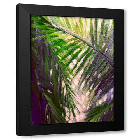 Palm Trees 3 Black Modern Wood Framed Art Print by Boho Hue Studio