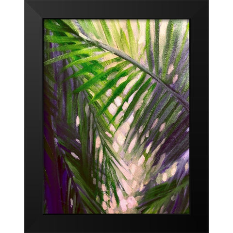 Palm Trees 3 Black Modern Wood Framed Art Print by Boho Hue Studio