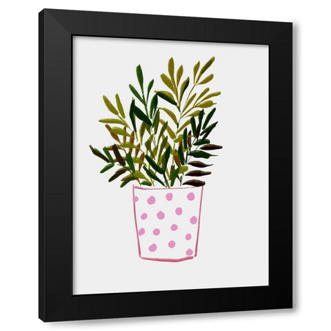 Home Foliage 2 Black Modern Wood Framed Art Print with Double Matting by Boho Hue Studio