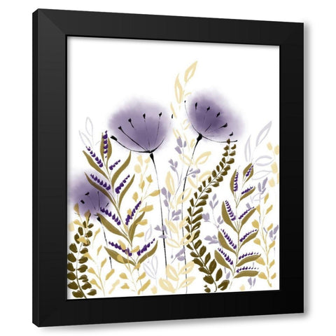 Fields Black Modern Wood Framed Art Print by Boho Hue Studio